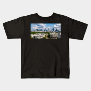 Warsaw city center aerial landscape Kids T-Shirt